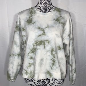 Madewell Cropped Tie Dye Sweatshirt Size Medium